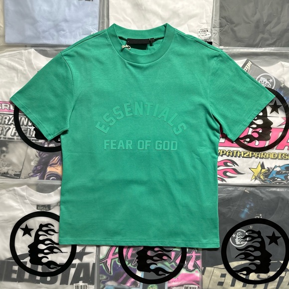 Essentials Fear Of God T-shirt “Mint Leaf” - Picture 1 of 6